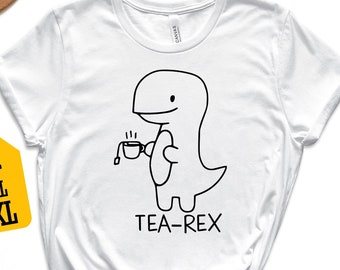 Tea-Rex Dinosaur T-Shirt, Funny Tea Lover Gift