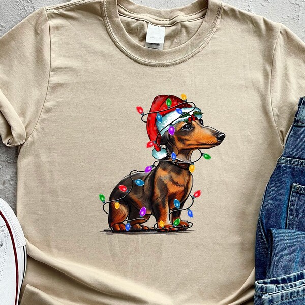 2025 Get Merry - Christmas Dog Shirt With Bow tie