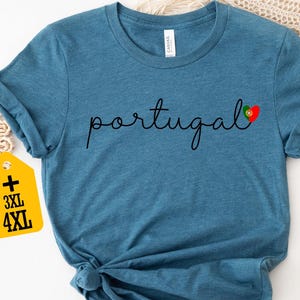 Portugal Shirt with Flag Heart, Cute Portuguese Minimal Tee, Travel Souvenir Shirt, Lisbon Pride Gift, Country Aesthetic Shirt for Dad