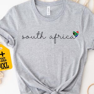 South Africa Shirt with South African Flag Heart, Minimalist Travel Shirt, Cute Country Pride Gift, Unisex Vacation Shirt, Africa Heritage