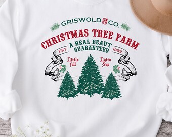 Griswold Christmas Tree Farm Sweatshirt, Funny Christmas Vacation Sweatshirt, Retro Holiday Crewneck, Xmas Movie Sweatshirt, Cozy Gift