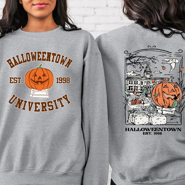 Halloweentown Est 1998 Sweatshirt, Halloweentown Universiteit, Retro Halloweentown Sweatshirt, Herfst Sweatshirt, Vintage Halloween Sweatshirt