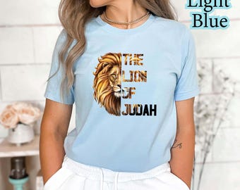 The Lion Of Judah Shirt – Christian T Shirt with Bold Lion Graphic, Faith Shirt for Men & Women, Religious Shirt Gift, Bible Verse Tee USA