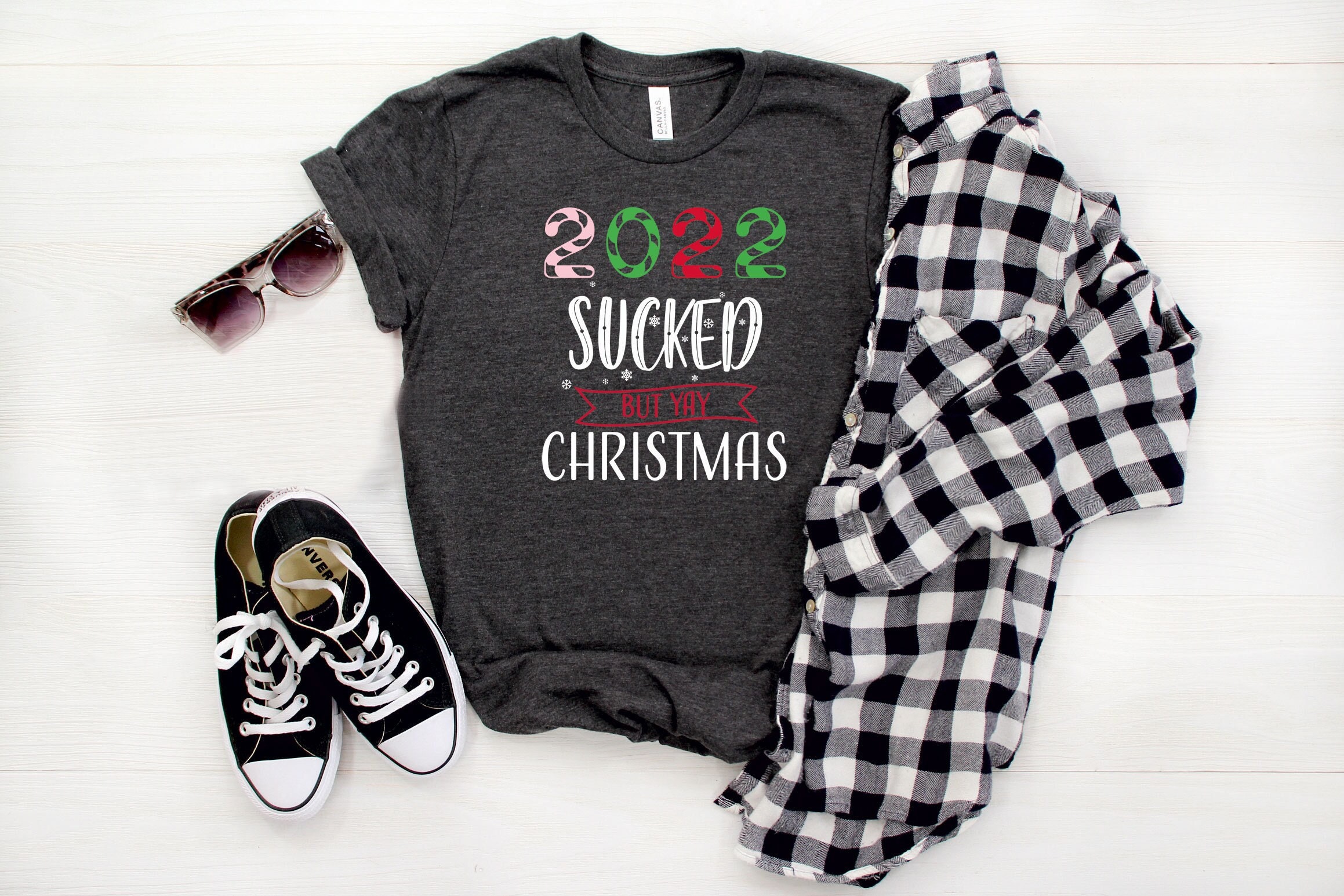 2022 Sucked but Yay Christmas Shirt Christmas T-shirt | Etsy UK