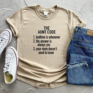 The Aunt Code Shirt, Fun Aunt Gift