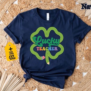 Camiseta Lucky Teacher Camiseta para profesor del Día de San Patricio Camiseta con trébol para profesor Regalo irlandés para profesor Atuendo para el Día de San Patricio Regalo Lucky Teacher imagen 8