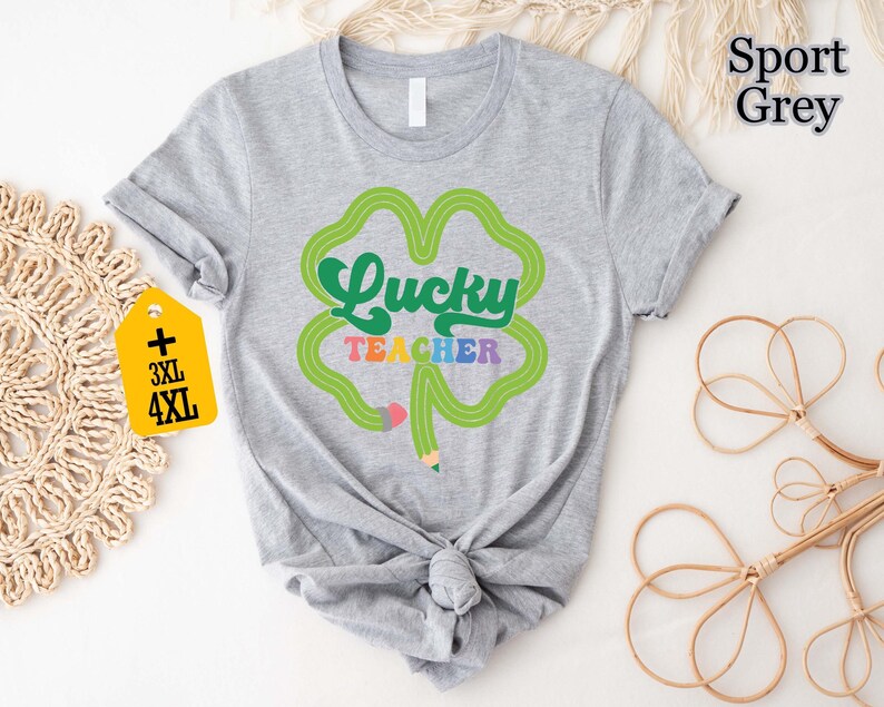 Camiseta Lucky Teacher Camiseta para profesor del Día de San Patricio Camiseta con trébol para profesor Regalo irlandés para profesor Atuendo para el Día de San Patricio Regalo Lucky Teacher imagen 5