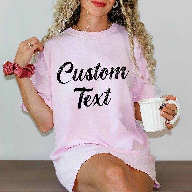 Comfort Colors Custom Text Shirt, Personalized Comfort Colors Shirt, Your Photo Shirt, Matching Custom Shirts, Business Logo Design Shirt image 6