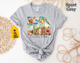 Summer Vibes Shirt, Beach Vacation Shirt, Tropical Graphic Tee, Coastal Summer Shirt, Fun Beach Shirt, Ocean Vibes Shirt, Island Shirt