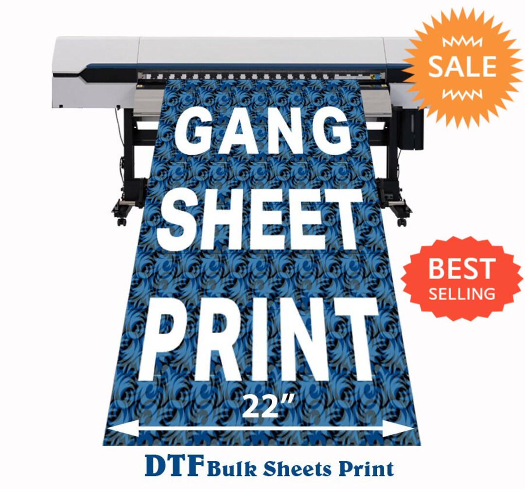 Custom DTF Gang Sheet Transfer Print, Full Color Heat Transfer - Etsy