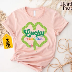 Camiseta Lucky Teacher Camiseta para profesor del Día de San Patricio Camiseta con trébol para profesor Regalo irlandés para profesor Atuendo para el Día de San Patricio Regalo Lucky Teacher imagen 4