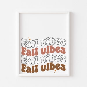 Herbst Vibes Print - Herbst Dekor Wand Drucke - Halloween Herbst Wohn Dekor - Aquarell Kürbis Wand Poster - Herbst Haus Kunst - Halloween