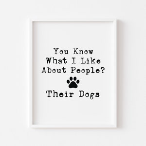 I Love Other People&#39;s Dogs Print - Dog Definition Print - Funny Dog Lover Print - Dog Owner Gift - Gift For Him, Gift For Her