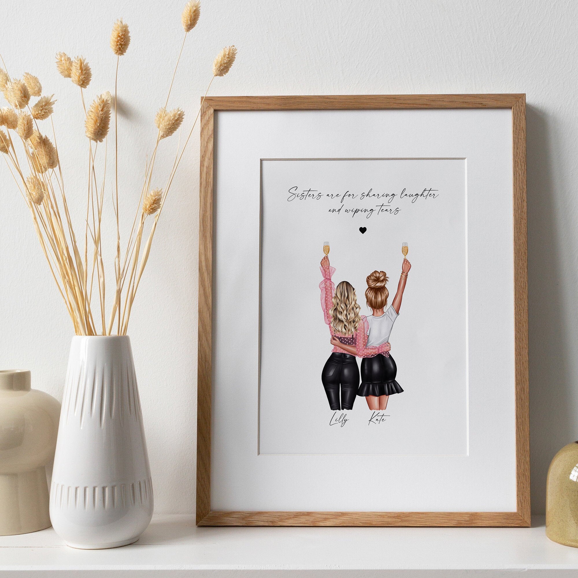 Personalised Sister Print Sister Print Gift Sibling Gift Etsy