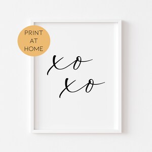 Kisses Print - Digital Home Wall Prints - Lounge Typography Wall prints - Digital Bedroom Wall Prints - Bedroom Decor - Living Room Prints