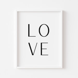 LOVE Print - Bedroom Wall Prints - Typography Prints For The Home - Prints For The Bedroom - Bedroom Prints - A5 A4 A3 A2 Prints