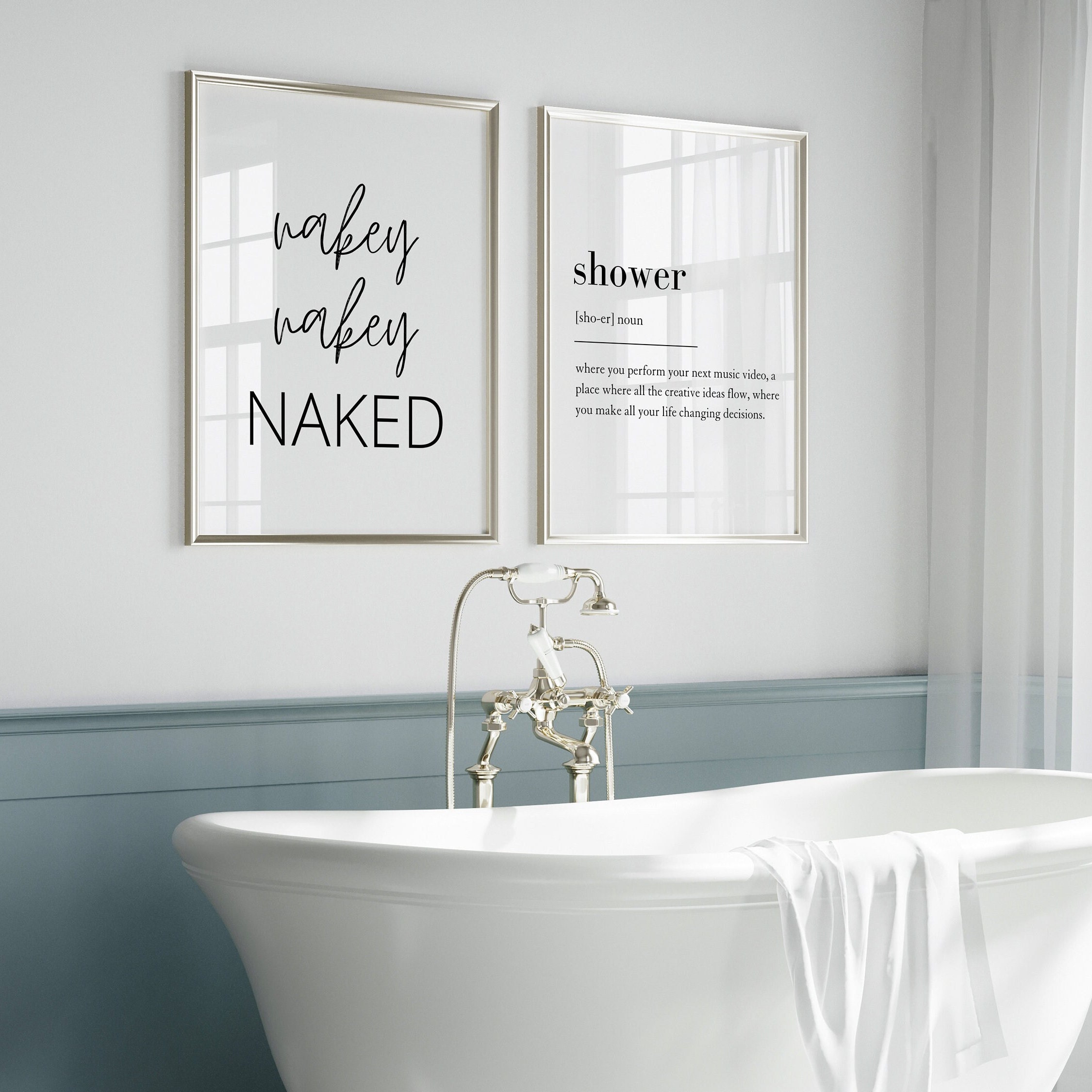 Shower Definition Print Funny Bathroom Prints Bathroom Etsy UK