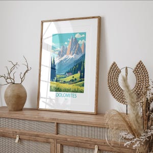 Dolomites Print - Photography Italy Prints - Home Decor Wall Art - Dolomites Wall Art - Home Print - Retro Print For The Home - A5 A4 A3 A2