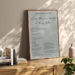 Personalised Song Lyric Print - Personalised Print  - Custom Music Poster, Valentines Day Gift For Her, Him - Favourite Song Lyrics Gifts