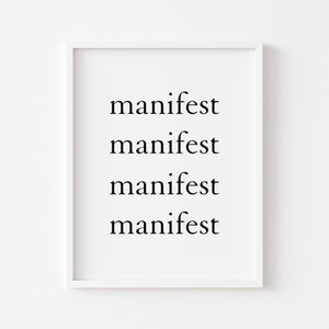 Manifesto Manifesto Manifesto Stampa - Legge di attrazione Stampa - Legge di attrazione - Manifestazione citazione motivazionale - Affermazione stampa positiva