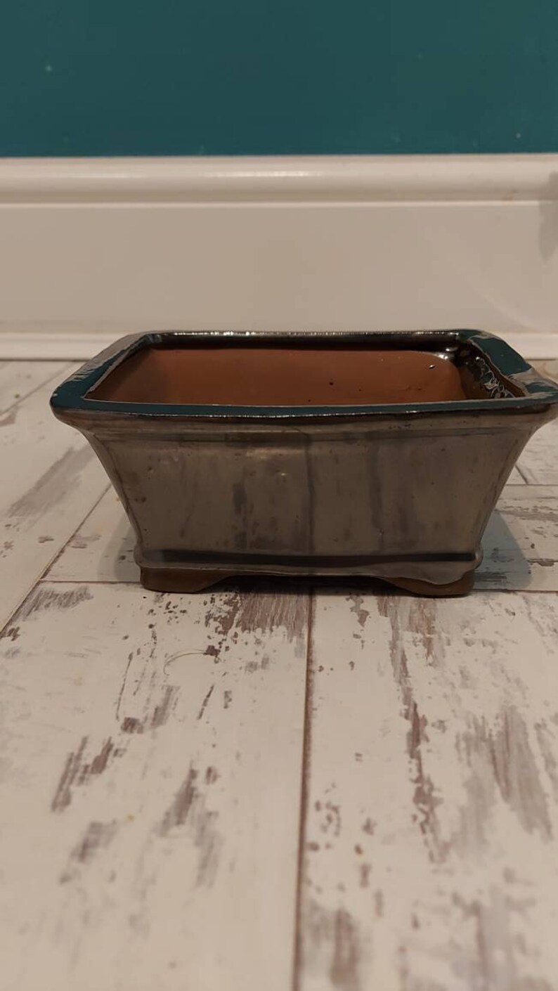 22cm black Ceramic bonsai pot/Bonsai supply/UK seller/quality pot/stunning colour goes with all type of trees/reporting ready