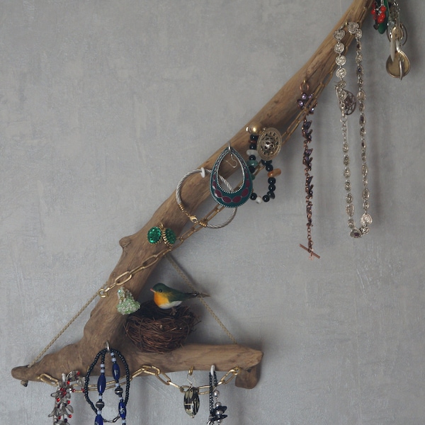 porte bijoux décoratif en bois flotté