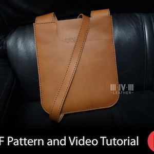 Leather Handbag Pattern - 4 Pocket Handbag Pattern - PDF Pattern for Leather - Leather Pattern