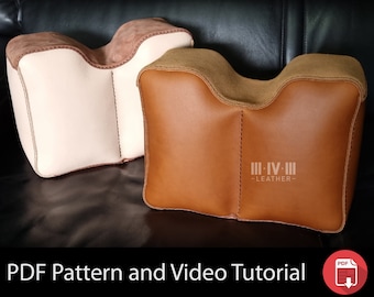 Leather Shooting Bag Pattern - Front Shooting Bag Pattern - PDF Pattern for Leather - Leather Pattern Active