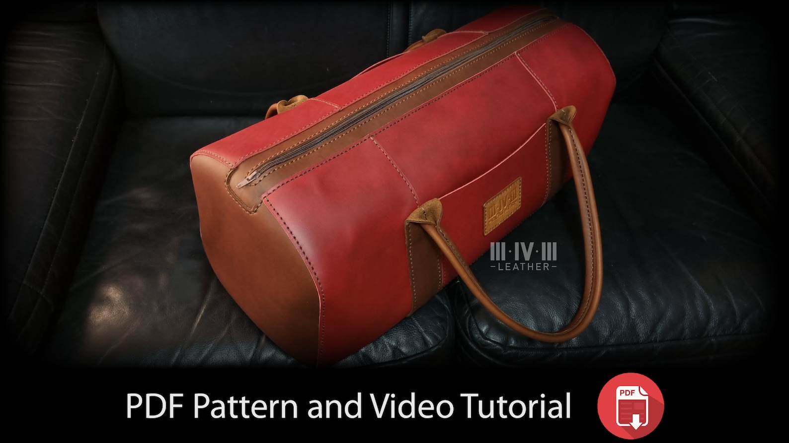 Leather Travel Bag Pattern PDF Pattern for Leather Leather Pattern