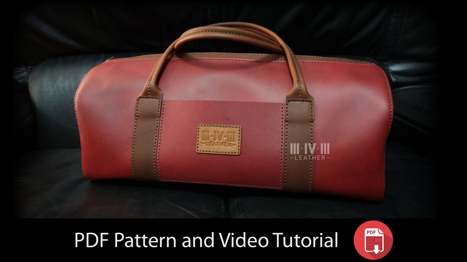 Leather Travel Bag Pattern PDF Pattern for Leather Leather Pattern