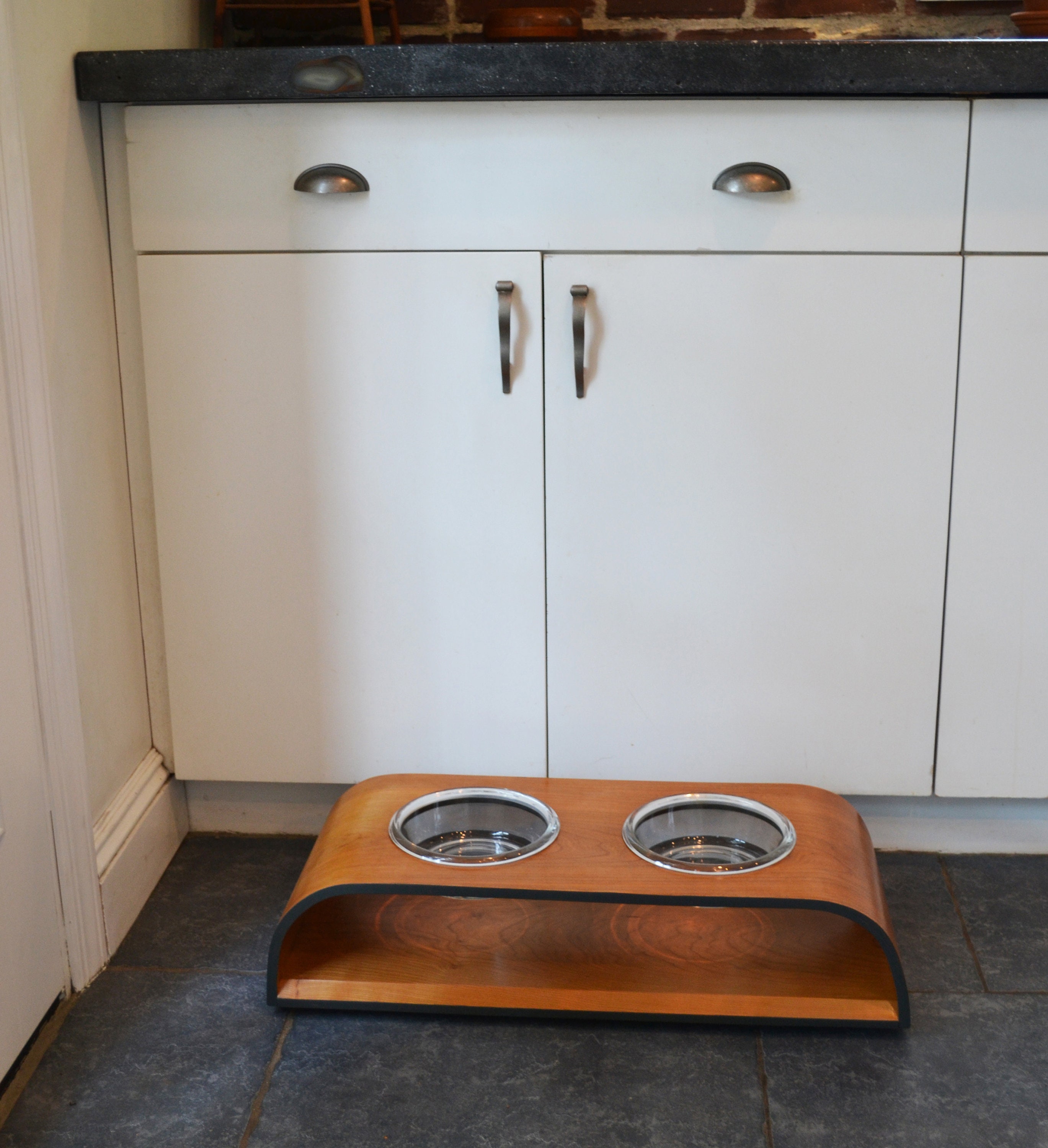 Raised Dog Bowl Feeders Midcentury Modern Design C Etsy