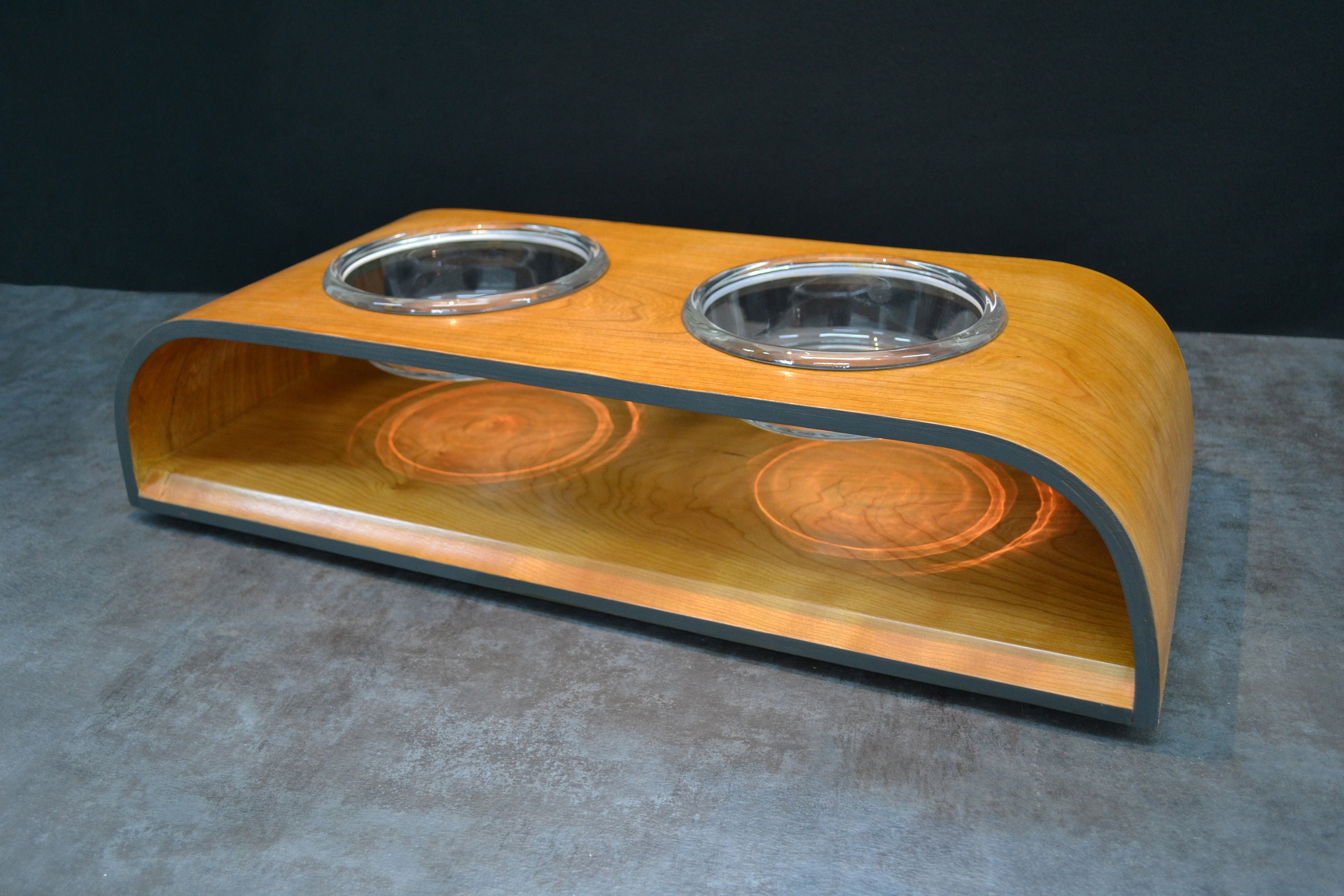Raised Dog Bowl Feeders Midcentury Modern Design C Etsy