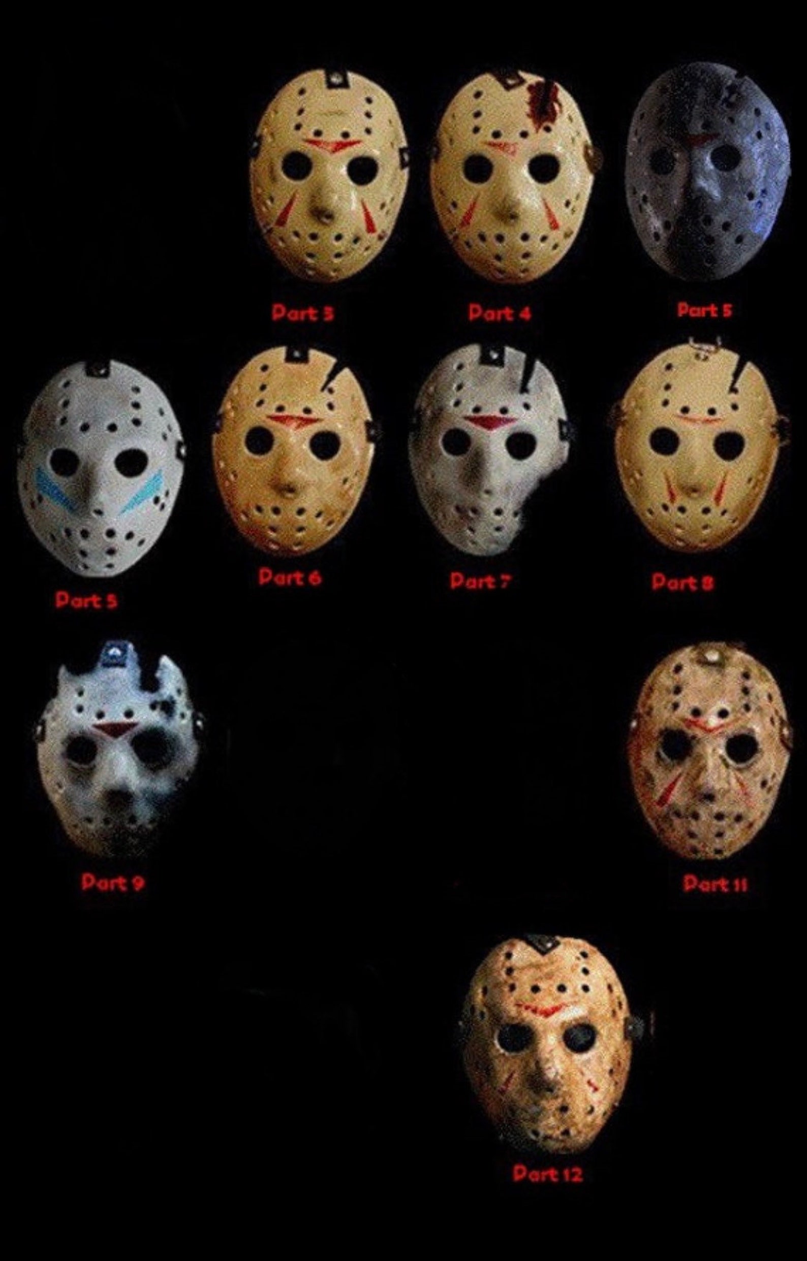 Friday The 13th Jason Voorhees Replica Movie Hockey Mask Etsy