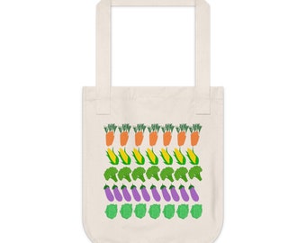 Organic Canvas Vegetable Tote Bag