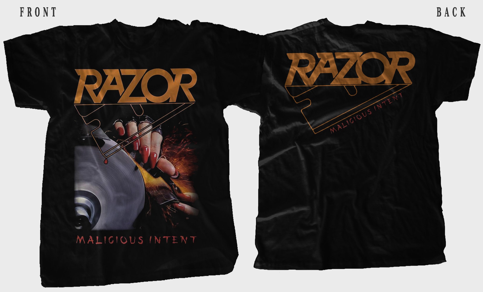 RAZOR - Malicious Intent t shirt