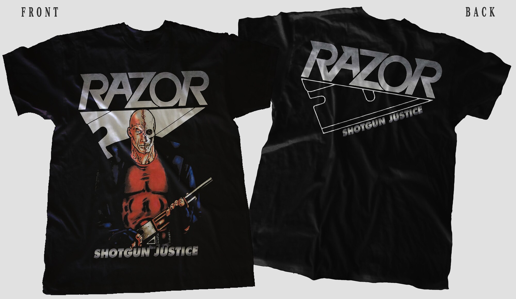 RAZOR - Shotgun Justice t shirt