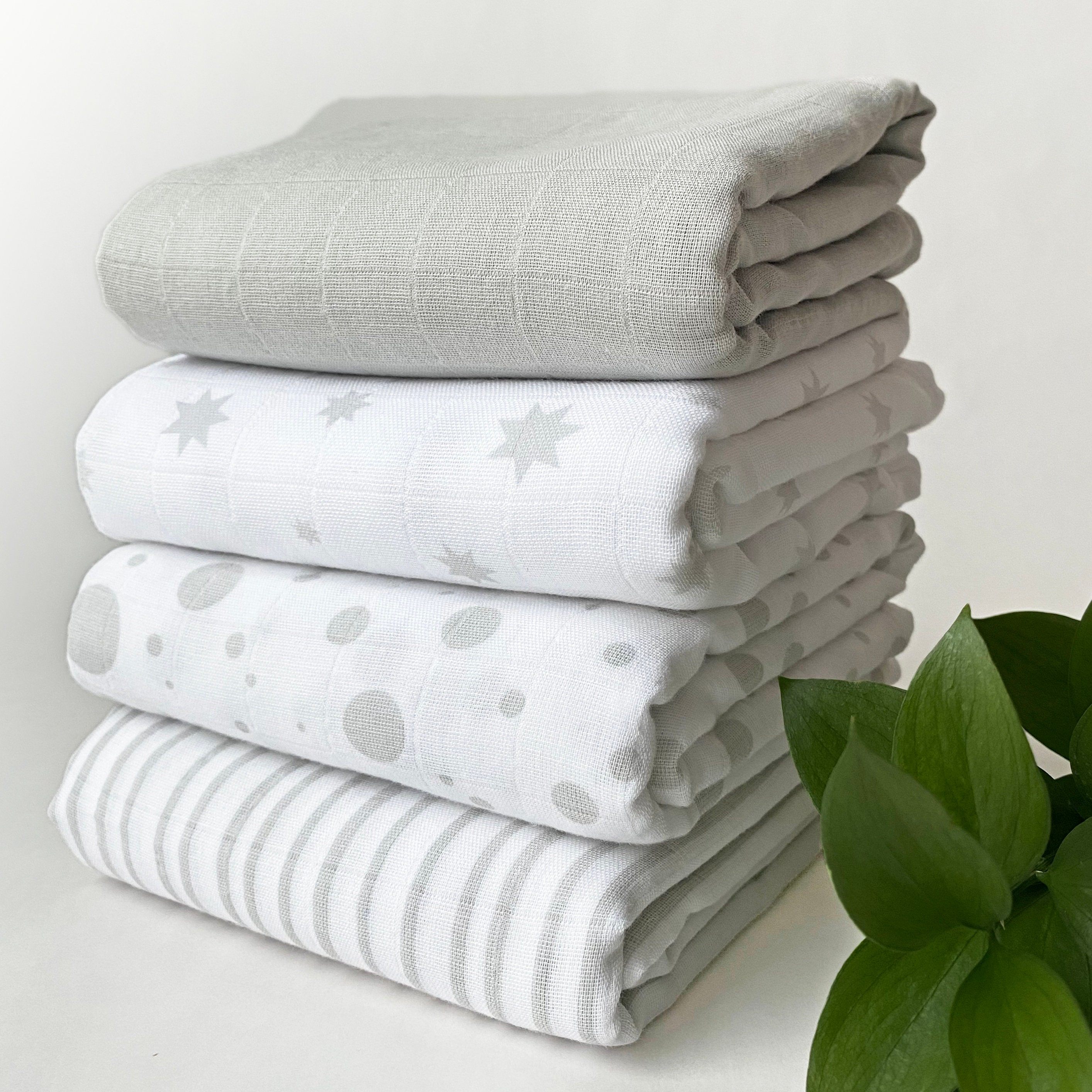 Organic Muslin Swaddle Blankets Set of 4 Extra Large Soft Etsy