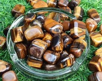 Tiger Eye Tumbled Stone, Tiger Eye Gemstone, Polished Tiger Eye Tumble, Tiger Eye, Tiger Eye Crystal, Tumbled Stones, Healing Crystal