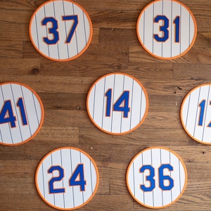 New York Mets Retired Numbers Signs - Includes Wright