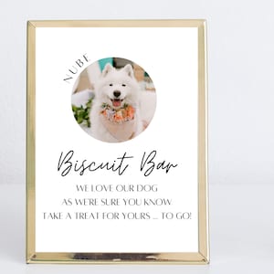 PETLOVE | Biscuit Bar Dog Treat Favor Wedding Sign Take a Treat Doggy Biscuits Party Favor Poster Featuring your Pet | Events by Sonya