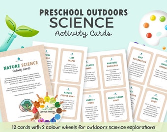 Nature Science Activity Cards | Science Printables | Homeschool Curriculum | Kindergarten Activities | Instant Digital Download