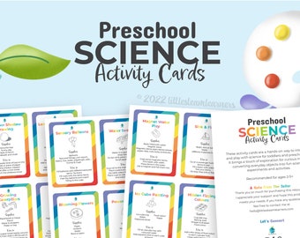 Preschool Science Activity Cards | Science Printables | Homeschool Curriculum | Kindergarten Activities | Instant Digital Download