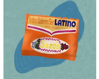 sazon bad bunny Print
