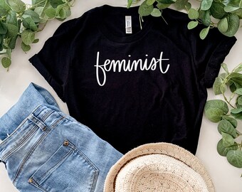Feminist zwart T-shirt, feministisch shirt, vrouwelijke empowerment, girl power, vrouwenrecht, inspiratie