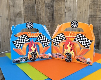 Monster Truck Party Favor Boxes: Personalized Race Car Theme