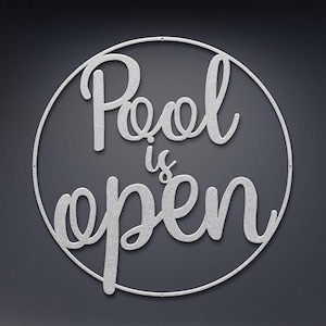 Swimming Pool Signs - Metal Poolside & Backyard Decor, Summer Swimming Pool Accessories, Coastal Outdoor Garden Wall Art