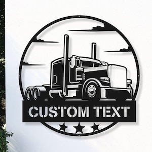 Trucking Collection: Big Rig Sign, Metal Trucker, 18 Wheeler Gift, Diesel Truck Decor, Metal Sign, Custom Trucking Company, Christmas Gift