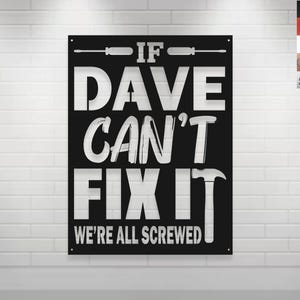 Custom Garage Sign, Personalized Workshop Sign, Can&#39;t Fix Stupid, Mancave decor, Porch, Mechanic Dad Sign, Father&#39;s day gifts