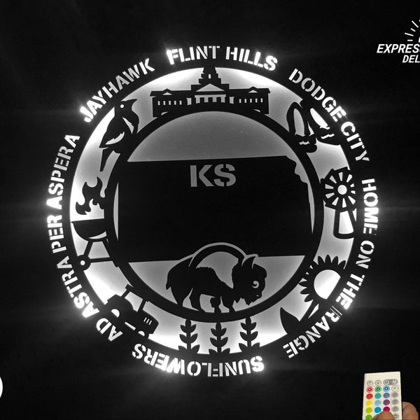 Kansas State Neon Sign Etsy