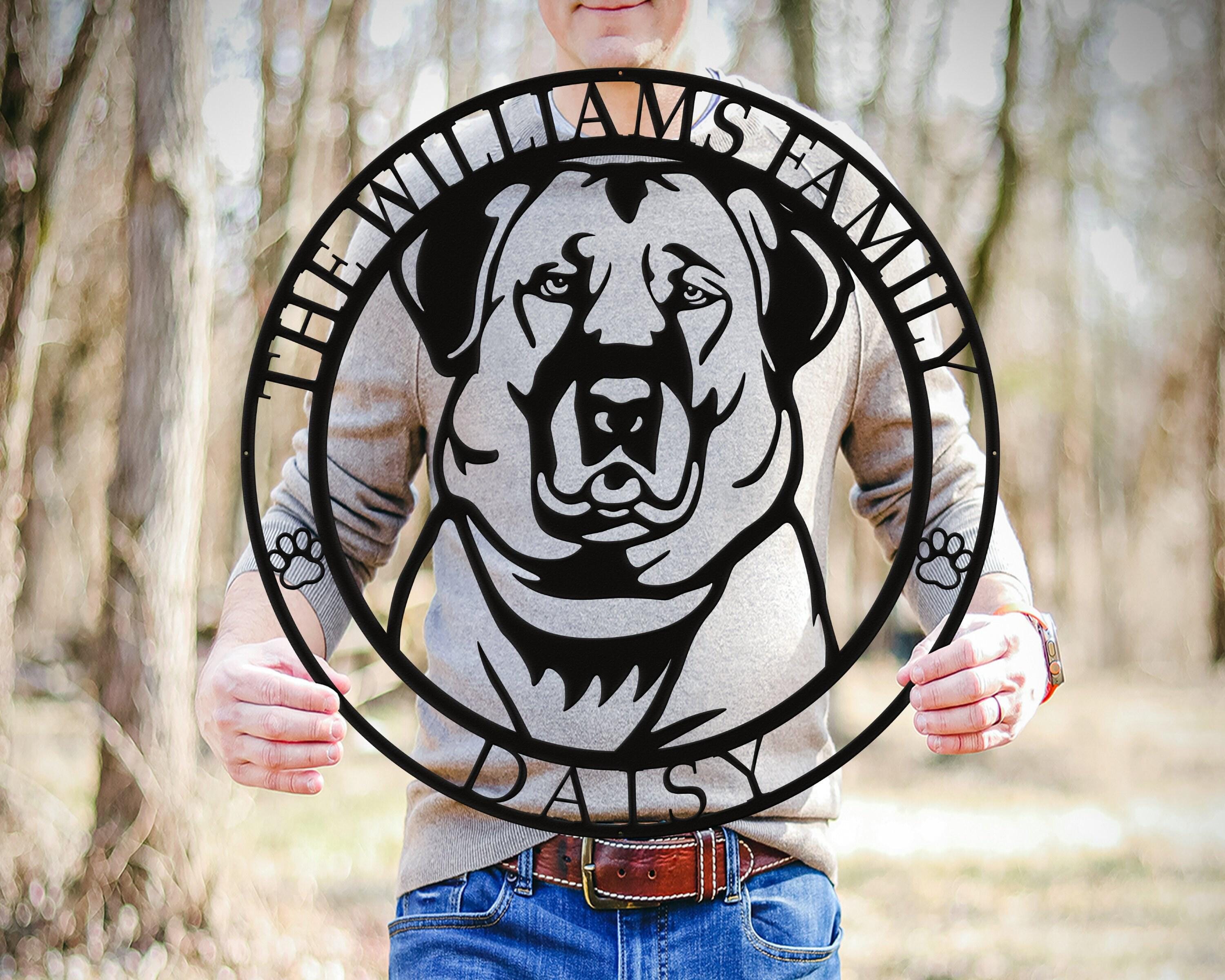 Anatolian Shepherd Metal Name  Sign, Anatolian Dog House Decor, Custom Dog Sign, Front Door Welcome Sign, Family Name Sign, Dog Lover Gift
